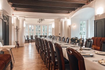 hotel ***** - Wzgórze Zamkowe - Zinar Castle, zabytkowa Baszta i Forest Hotel - Baszta - Sala Kominkowa i Taras - zdjęcie 13