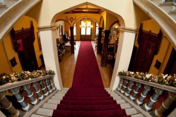 pałac - Pałac Wąsowo - Sala kominkowa w historycznych częściach Pałacu Hardta - zdjęcie 1