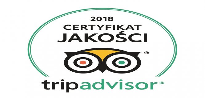 Hotel Afrodyta Business & SPA z certyfikatem Jakości Roku 2018 od Tripadvisora!