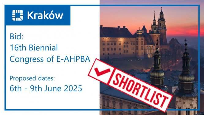 Kraków na shortliście w walce o prawa do organizacji międzynarodowego kongresu E-AHPBA