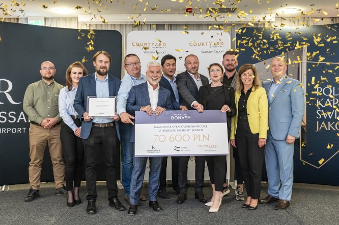 Pracownicy hoteli PHH nagrodzeni kwotą 70,6 tys. zł w programie Marriott Bonvoy