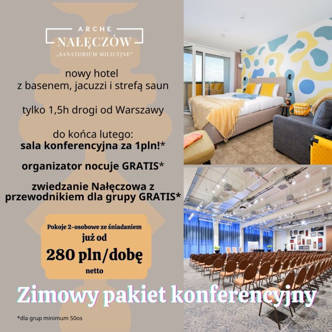 Zimowa oferta konferencyjna w Arche Nałęczów!