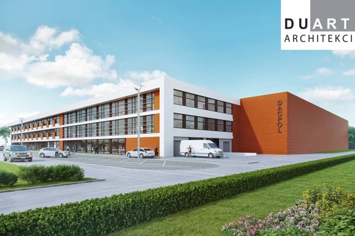 Kompleks biurowo-hotelowy z magazynem przy ulicy Okulickiego