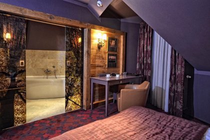 Hotel Żubrówka - pokój z łóżkiem małżeńskim - SaleBiznesowe