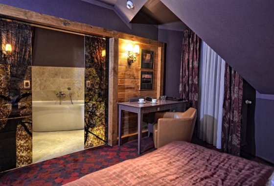Hotel Żubrówka - pokój z łóżkiem małżeńskim - SaleBiznesowe