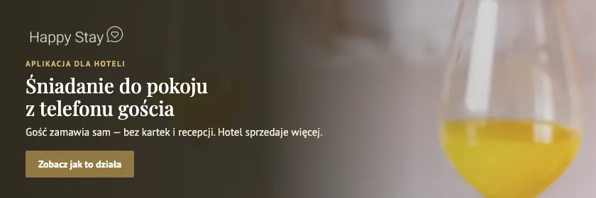 Śniadanie do pokoju hotelowego - aplikacja Happy Stay